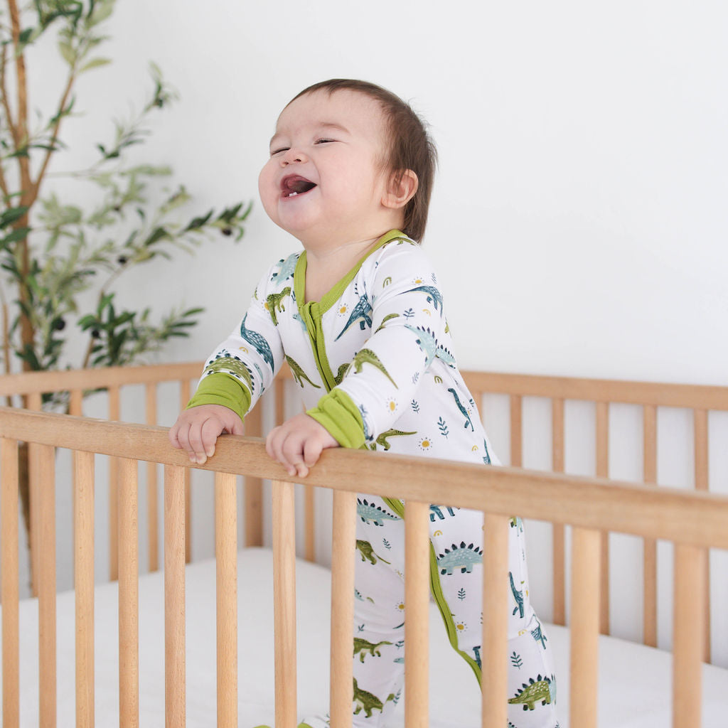 prehistoric pals- Eczema-friendly bamboo pajamas for babies with sensitive skin